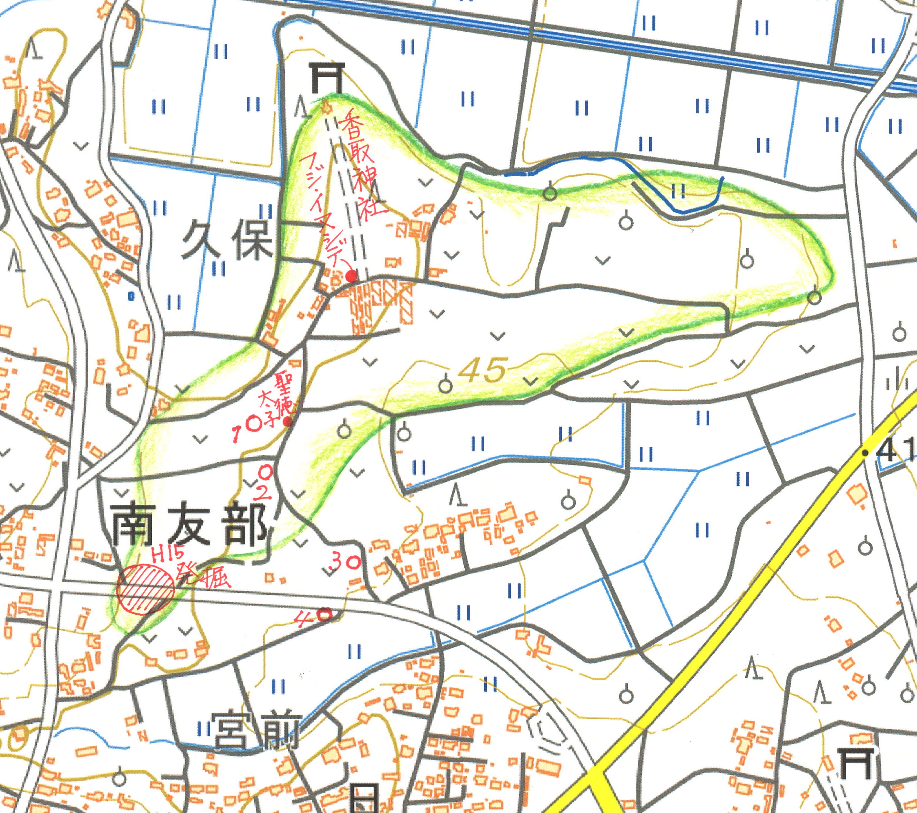 北平遺跡地図